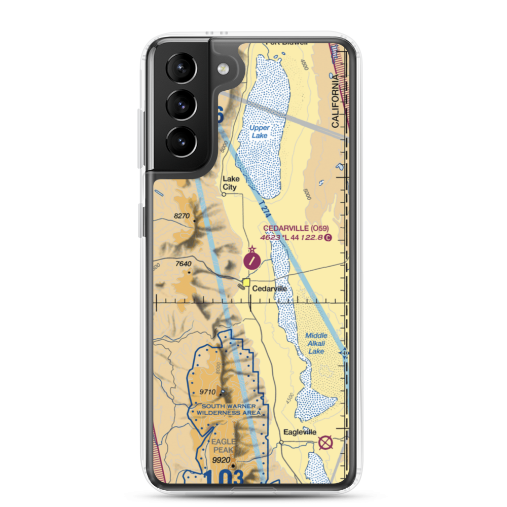 Cedarville Airport (O59) VFR Sectional Samsung Case Samsung Galaxy S21 Plus model shown