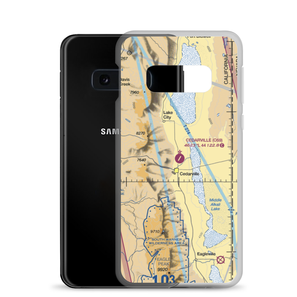 Cedarville Airport (O59) VFR Sectional Samsung Case Samsung Galaxy S10e model shown