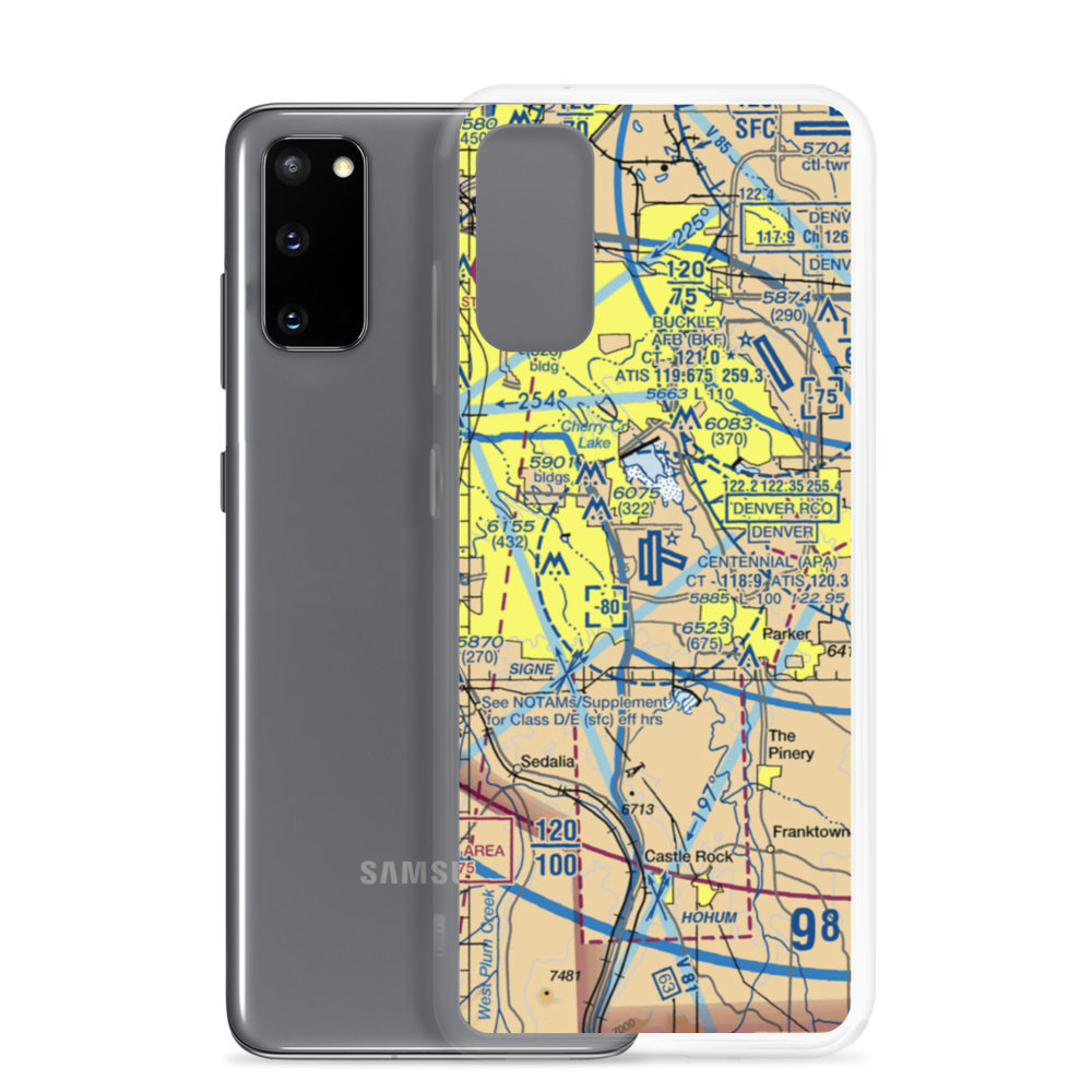 Centennial Airport (APA) VFR Sectional Samsung Case Samsung Galaxy S20 model shown