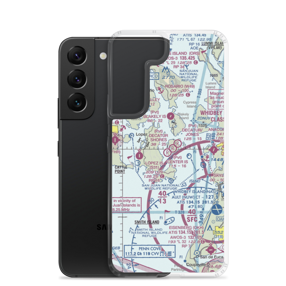 Center Island Airport (78WA) VFR Sectional Samsung Case Samsung Galaxy S22 model shown