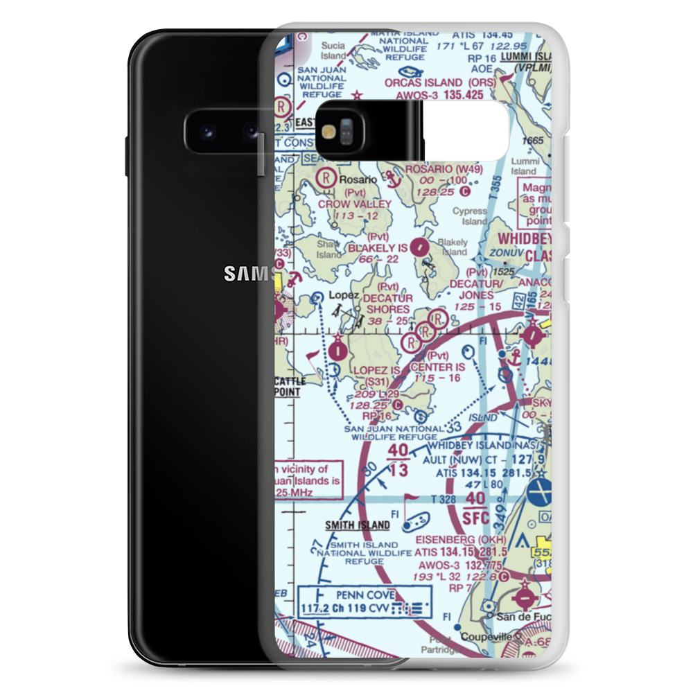 Center Island Airport (78WA) VFR Sectional Samsung Case Samsung Galaxy S10+ model shown