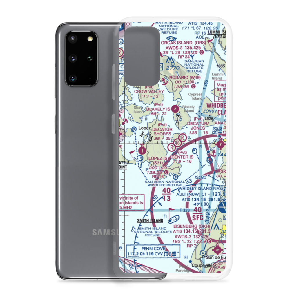 Center Island Airport (CWS) VFR Sectional Samsung Case Samsung Galaxy S20 Plus model shown