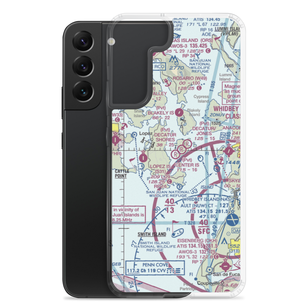 Center Island Airport (CWS) VFR Sectional Samsung Case Samsung Galaxy S22 Plus model shown