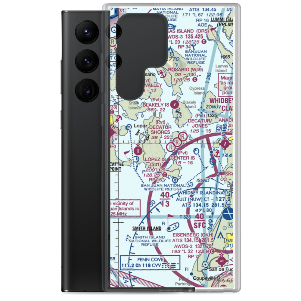 Center Island Airport (CWS) VFR Sectional Samsung Case Samsung Galaxy S22 Ultra model shown