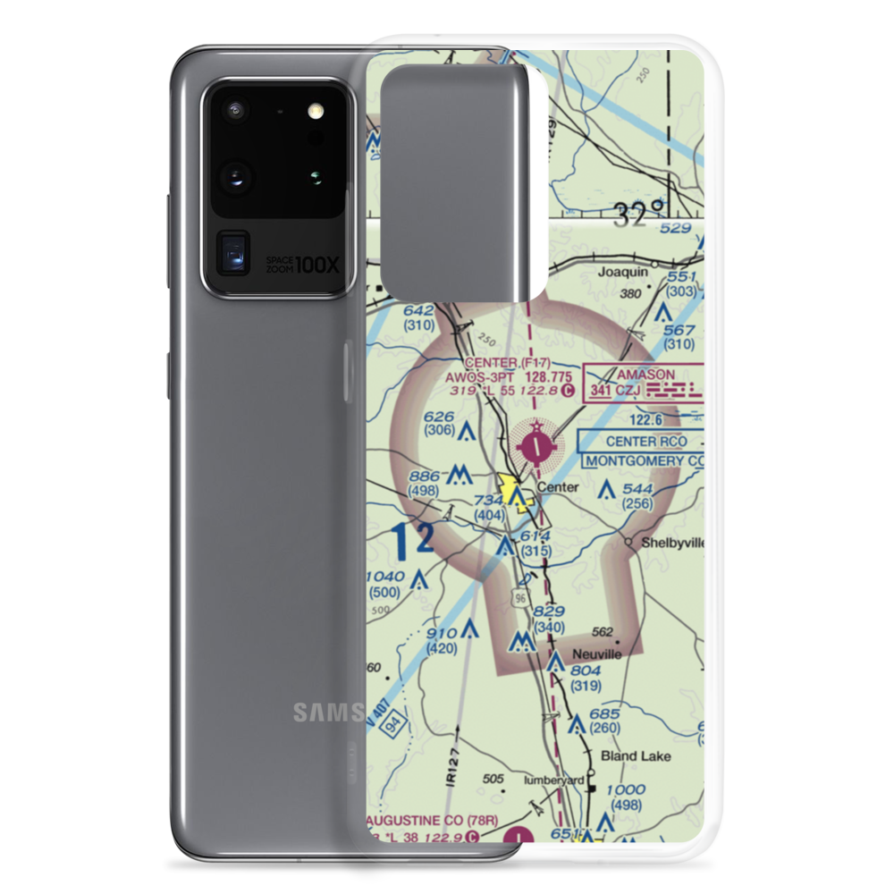 Center Municipal Airport (F17) VFR Sectional Samsung Case Samsung Galaxy S20 Ultra model shown