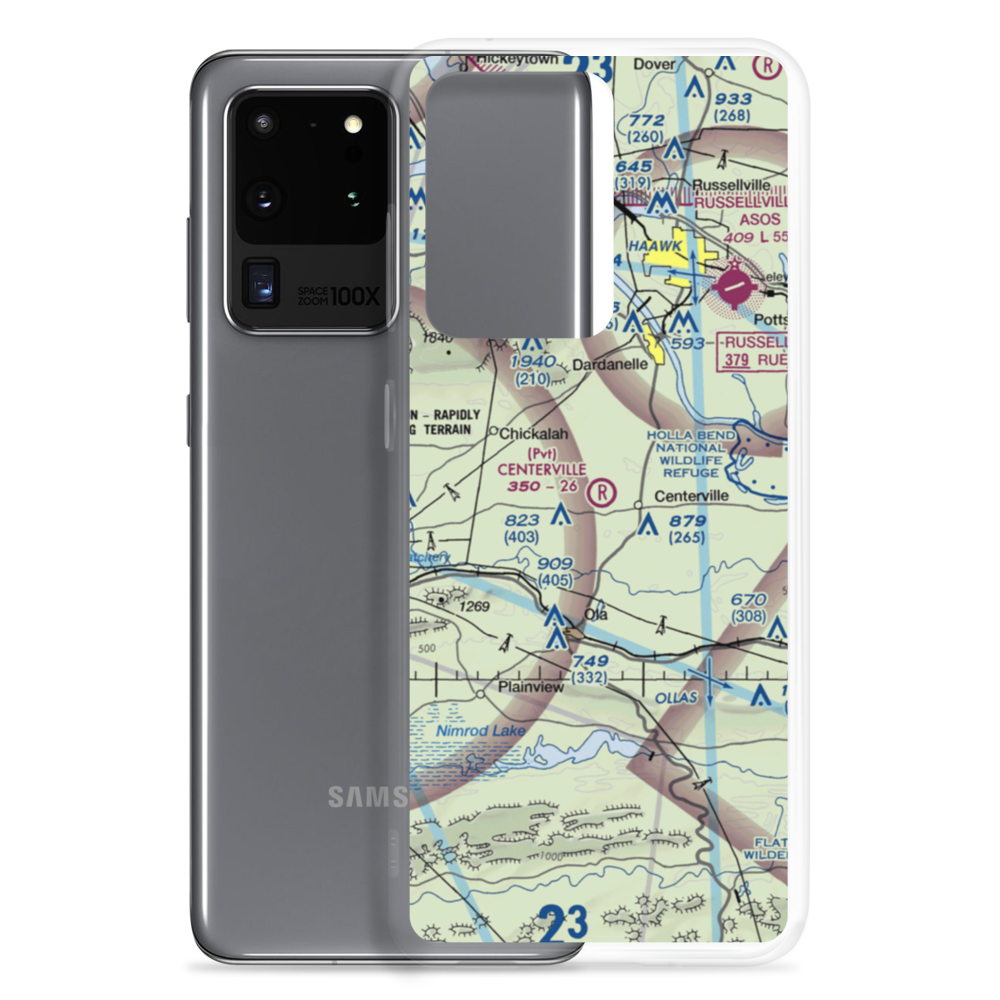 Centerville Airstrip (AR03) VFR Sectional Samsung Case Samsung Galaxy S20 Ultra model shown