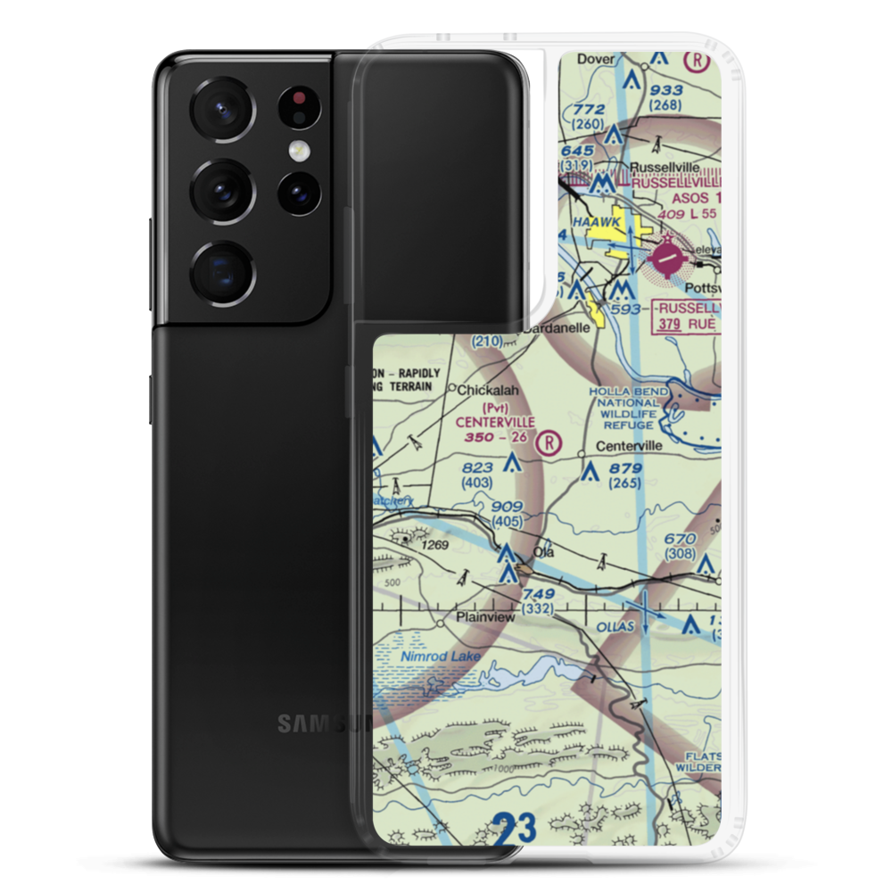 Centerville Airstrip (AR03) VFR Sectional Samsung Case Samsung Galaxy S21 Ultra model shown