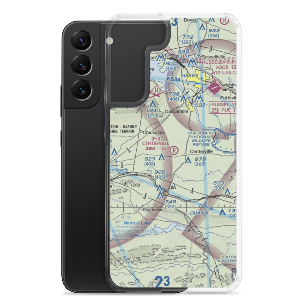 Centerville Airstrip (AR03) VFR Sectional Samsung Case Samsung Galaxy S22 Plus model shown