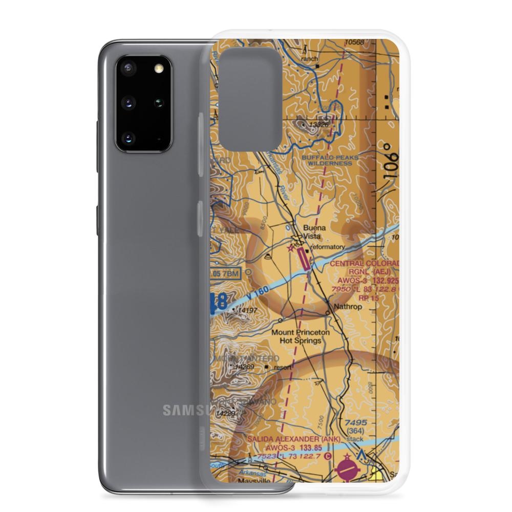 Central Colorado Regional Airport (AEJ) VFR Sectional Samsung Case Samsung Galaxy S20 Plus model shown