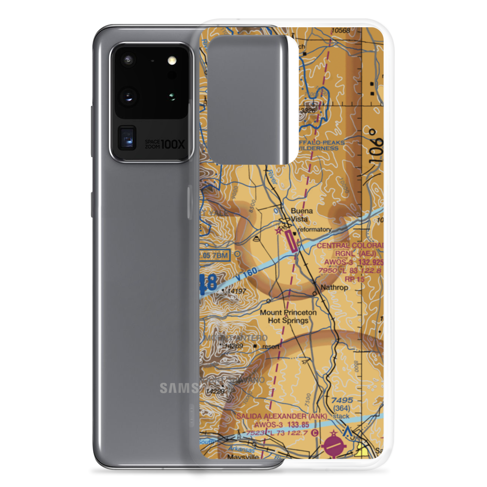 Central Colorado Regional Airport (AEJ) VFR Sectional Samsung Case Samsung Galaxy S20 Ultra model shown