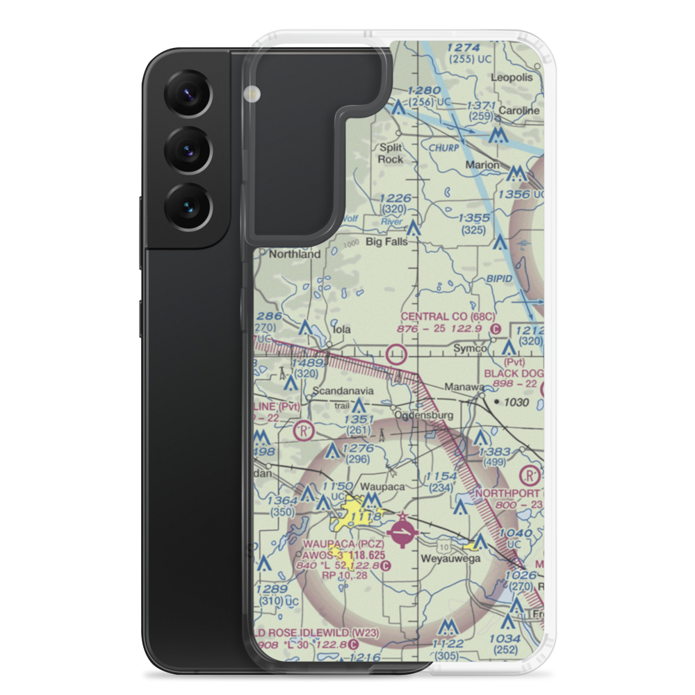 Central County Airport (68C) VFR Sectional Samsung Case Samsung Galaxy S22 Plus model shown