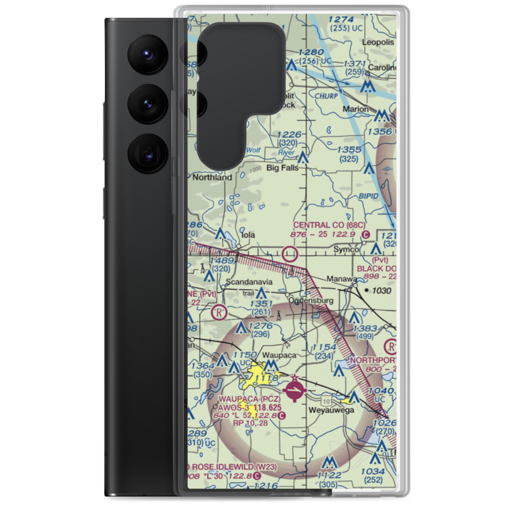 Central County Airport (68C) VFR Sectional Samsung Case Samsung Galaxy S22 Ultra model shown