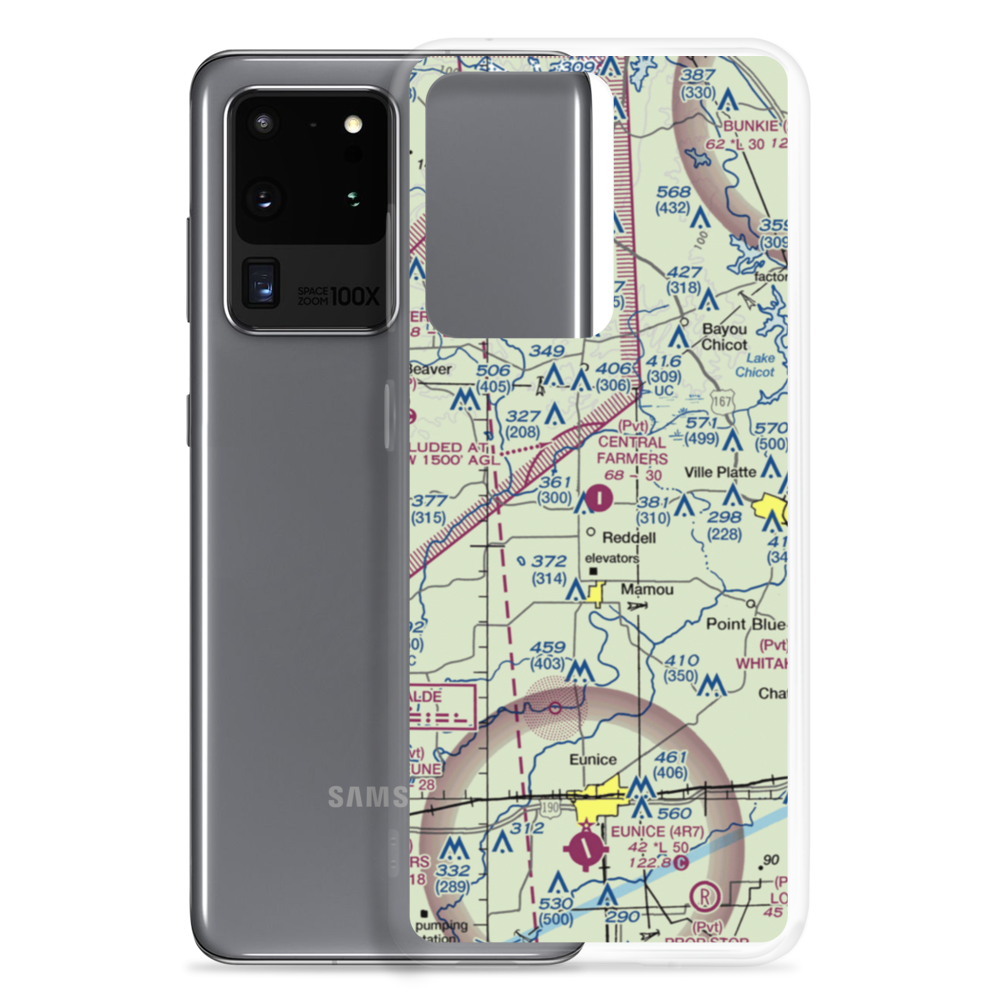 Central Farmers Coop Airport (LA25) VFR Sectional Samsung Case Samsung Galaxy S20 Ultra model shown
