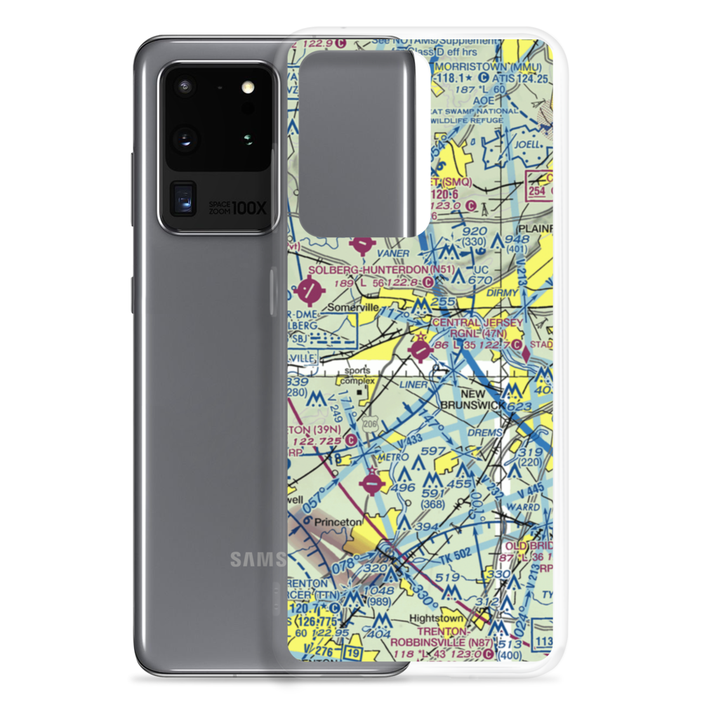 Central Jersey Regional Airport (47N) VFR Sectional Samsung Case Samsung Galaxy S20 Ultra model shown
