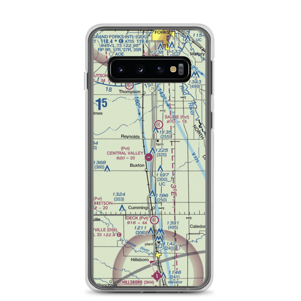 Central Valley Aviation Airport (NA81) VFR Sectional Samsung Case Samsung Galaxy S10 model shown