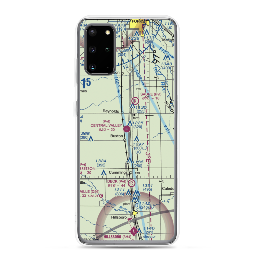 Central Valley Aviation Airport (NA81) VFR Sectional Samsung Case Samsung Galaxy S20 Plus model shown