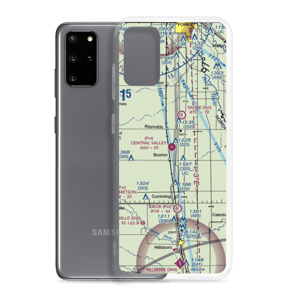Central Valley Aviation Airport (NA81) VFR Sectional Samsung Case Samsung Galaxy S20 Plus model shown