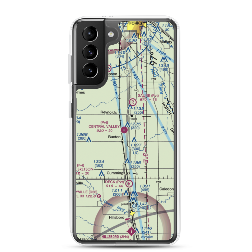 Central Valley Aviation Airport (NA81) VFR Sectional Samsung Case Samsung Galaxy S21 Plus model shown