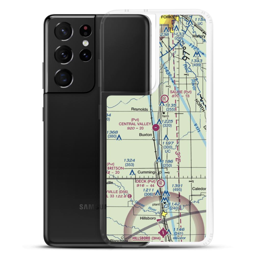 Central Valley Aviation Airport (NA81) VFR Sectional Samsung Case Samsung Galaxy S21 Ultra model shown
