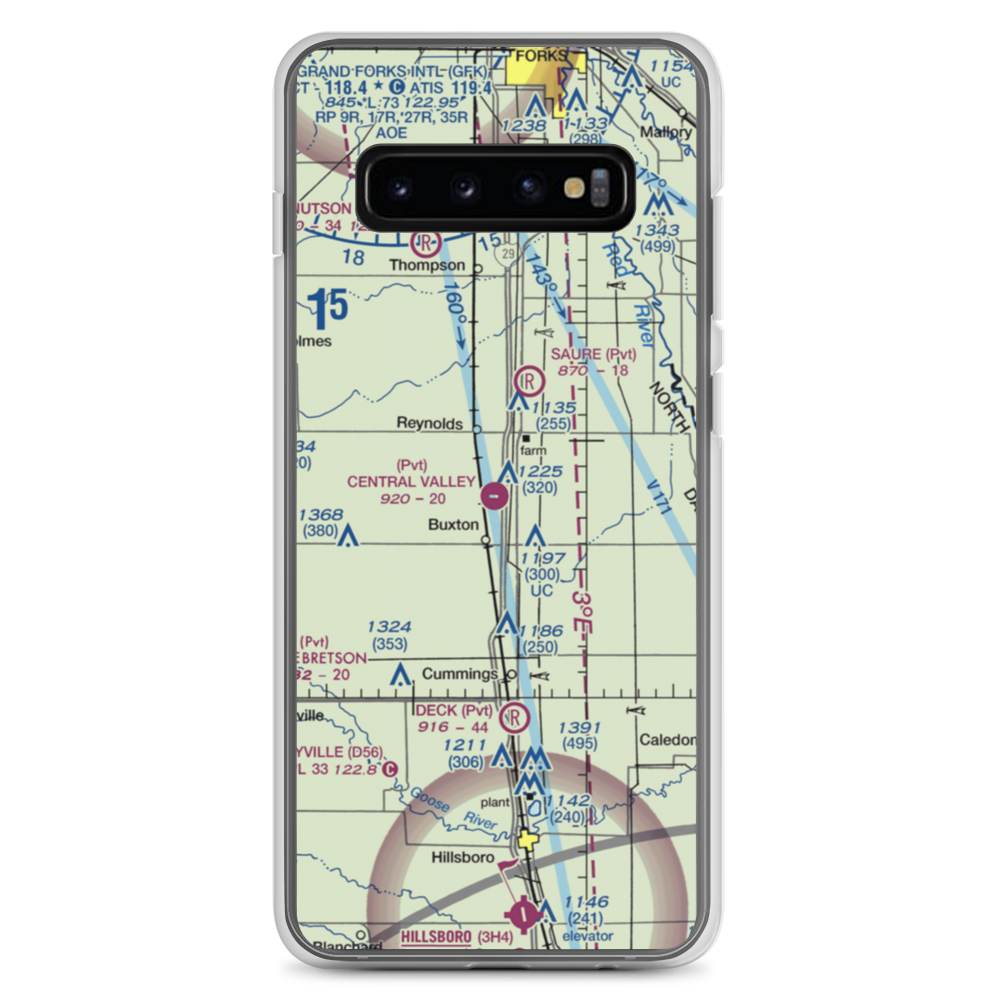Central Valley Aviation Airport (NA81) VFR Sectional Samsung Case Samsung Galaxy S10+ model shown