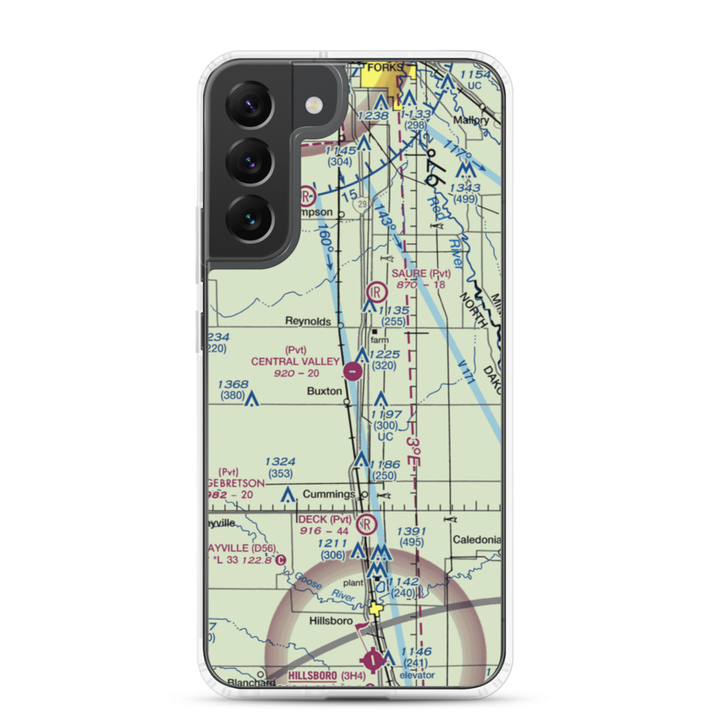 Central Valley Aviation Airport (NA81) VFR Sectional Samsung Case Samsung Galaxy S22 Plus model shown