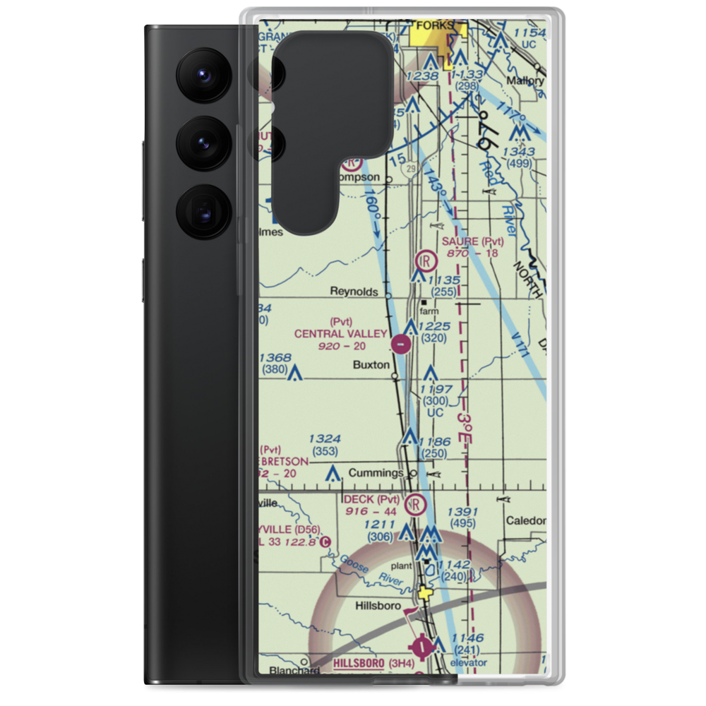 Central Valley Aviation Airport (NA81) VFR Sectional Samsung Case Samsung Galaxy S22 Ultra model shown