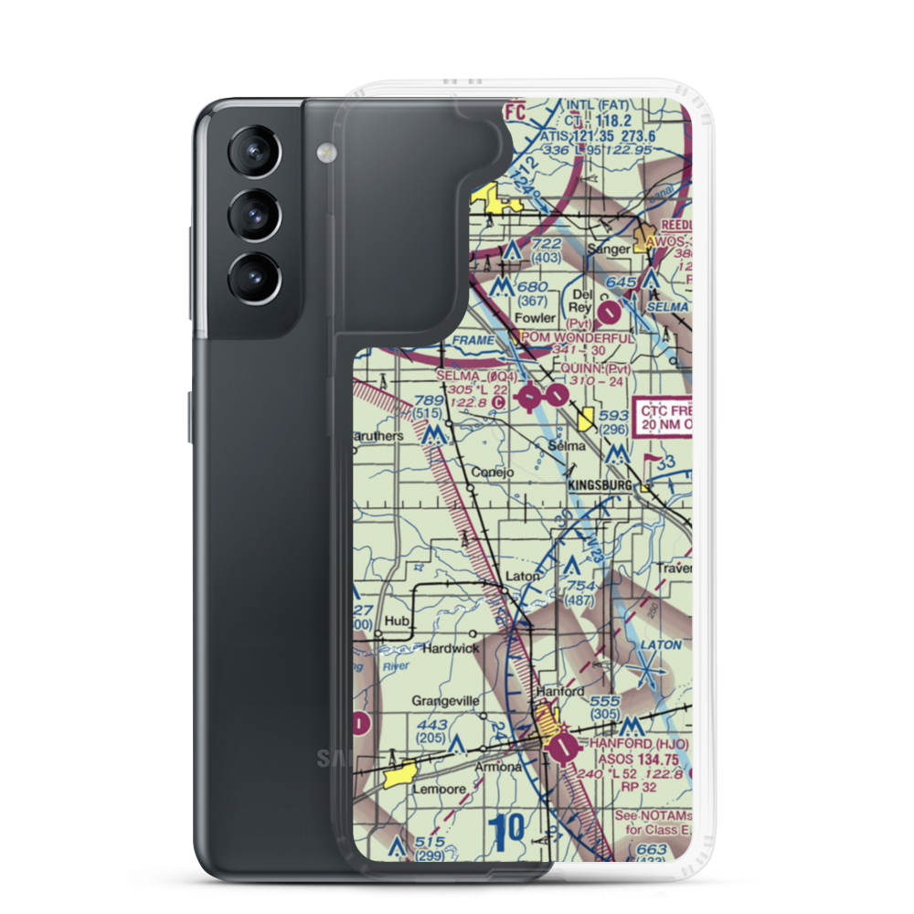 Central Valley Aviation Inc Airport (CA40) VFR Sectional Samsung Case Samsung Galaxy S21 model shown