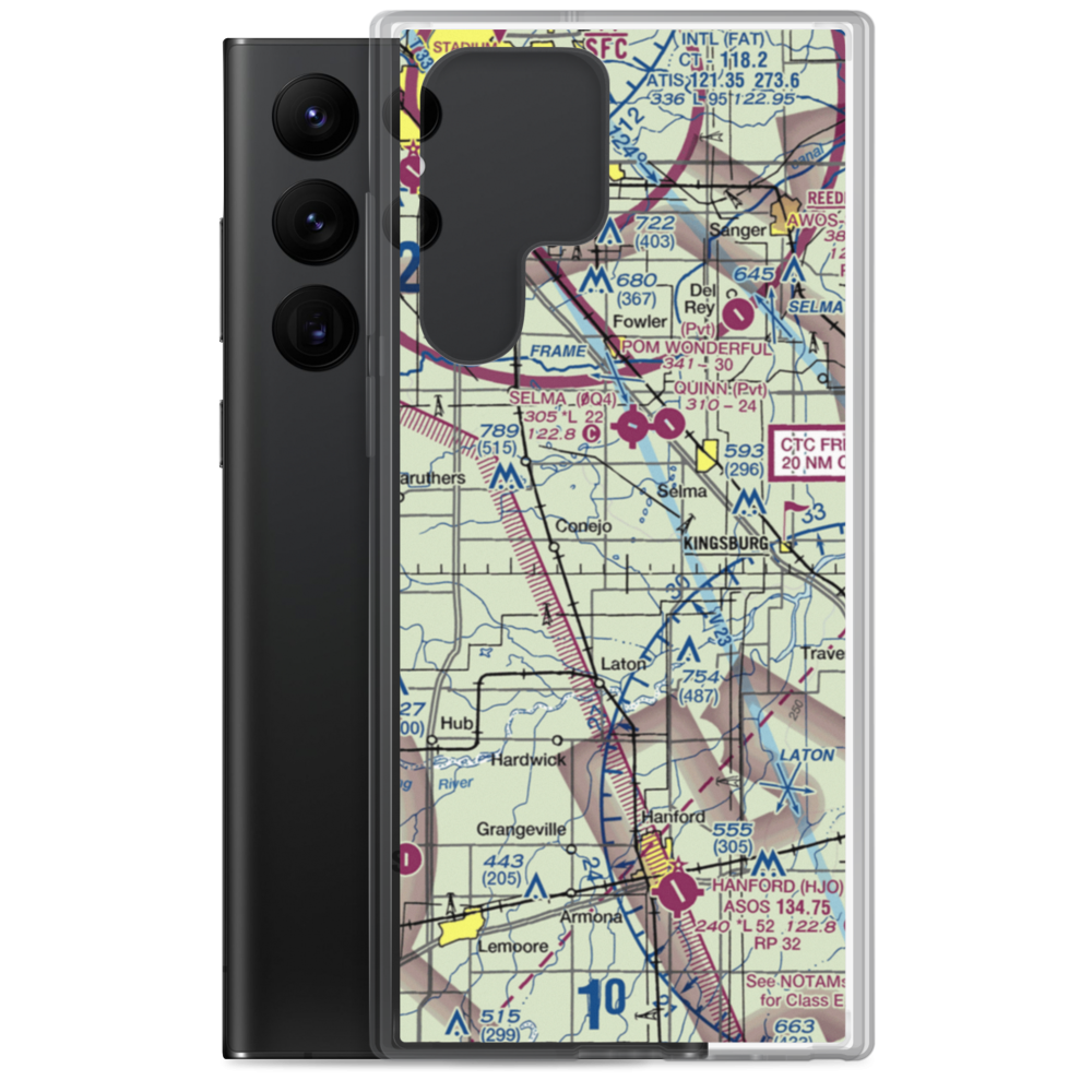 Central Valley Aviation Inc Airport (CA40) VFR Sectional Samsung Case Samsung Galaxy S22 Ultra model shown