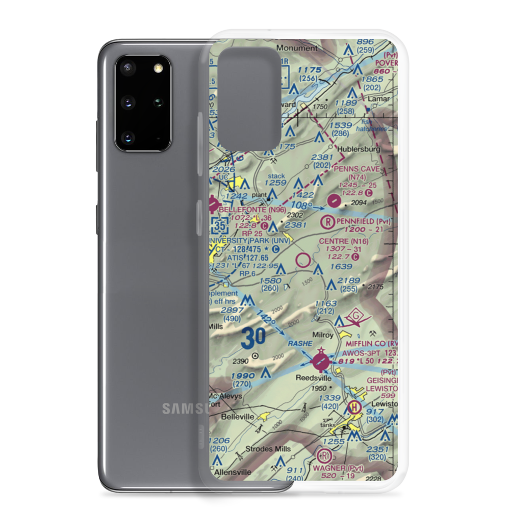 Centre Airpark (N16) VFR Sectional Samsung Case Samsung Galaxy S20 Plus model shown
