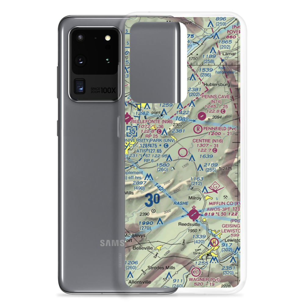 Centre Airpark (N16) VFR Sectional Samsung Case Samsung Galaxy S20 Ultra model shown