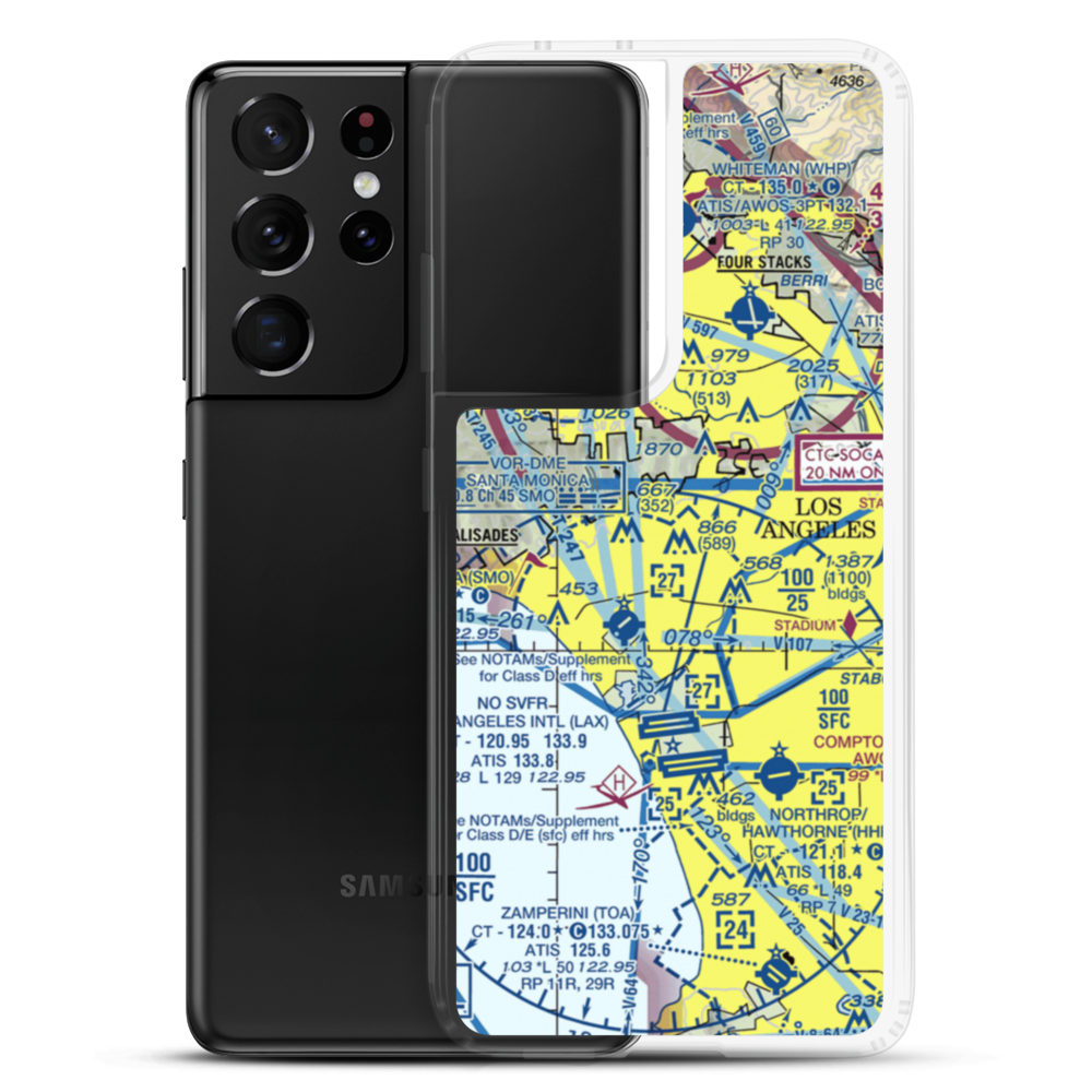 Century City Heliport (CCD) VFR Sectional Samsung Case Samsung Galaxy S21 Ultra model shown