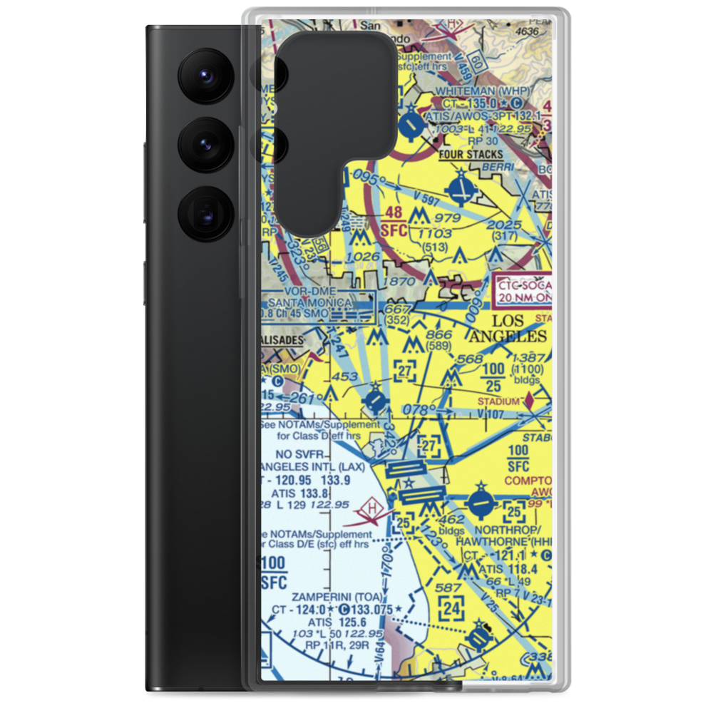 Century City Heliport (CCD) VFR Sectional Samsung Case Samsung Galaxy S22 Ultra model shown