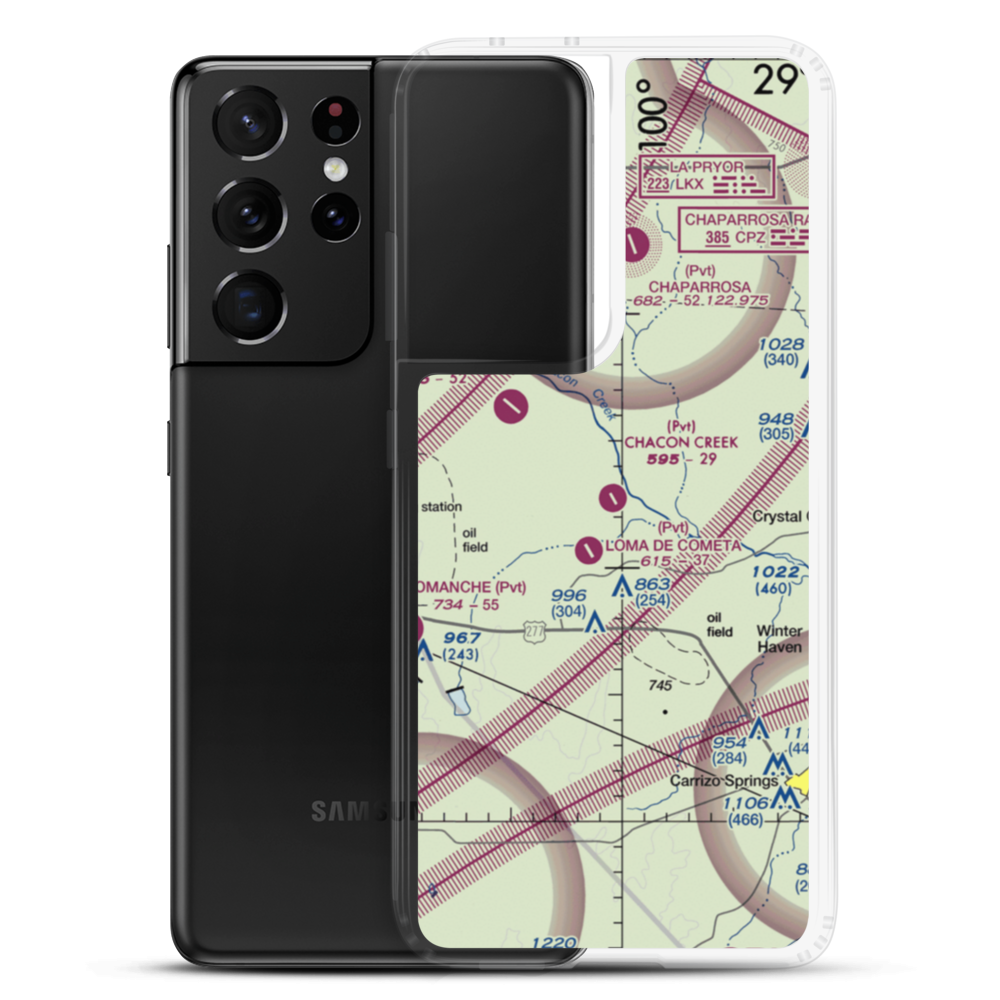 Chacon Creek Ranch Airport (3TA9) VFR Sectional Samsung Case Samsung Galaxy S21 Ultra model shown