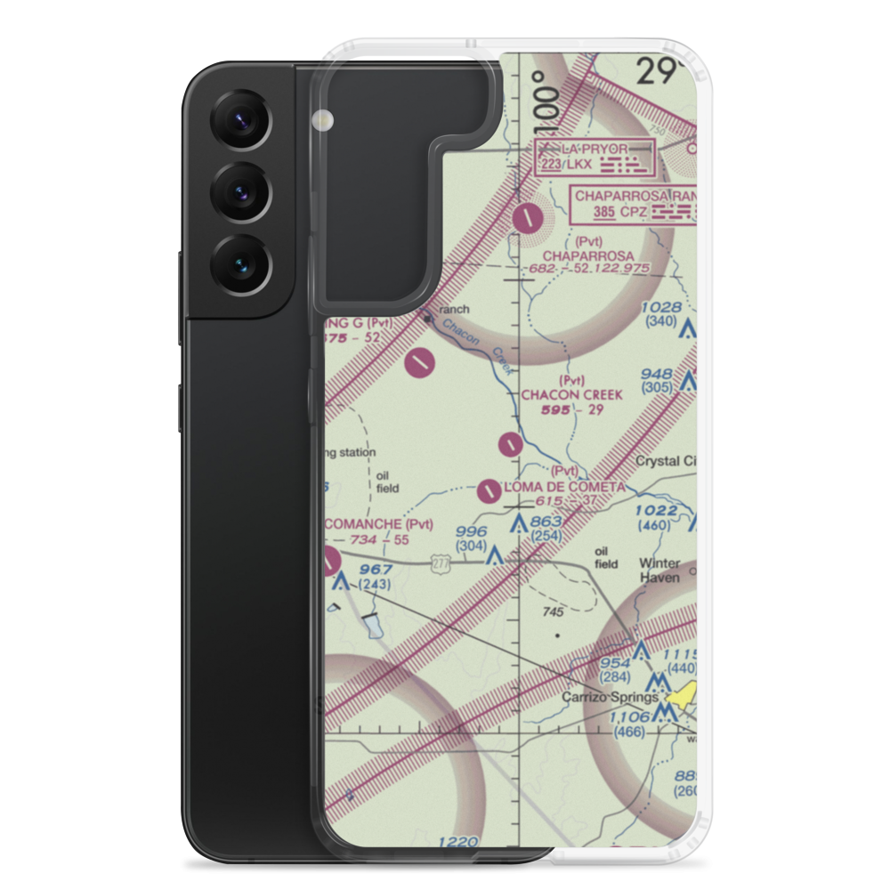 Chacon Creek Ranch Airport (3TA9) VFR Sectional Samsung Case Samsung Galaxy S22 Plus model shown