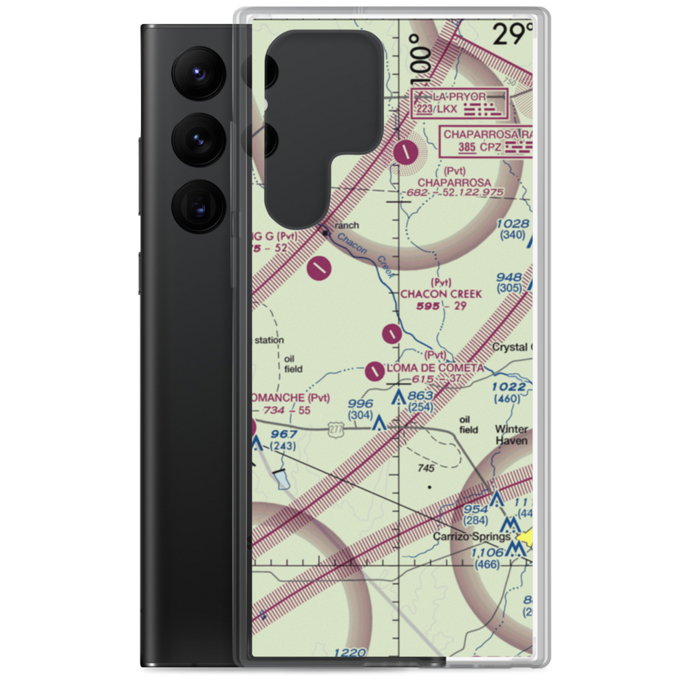 Chacon Creek Ranch Airport (3TA9) VFR Sectional Samsung Case Samsung Galaxy S22 Ultra model shown