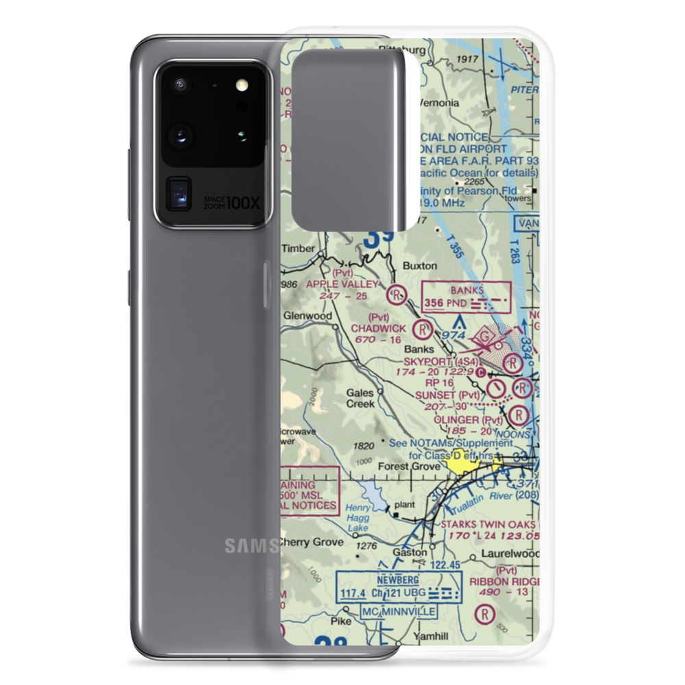 Chadwick Airport (OR27) VFR Sectional Samsung Case Samsung Galaxy S20 Ultra model shown