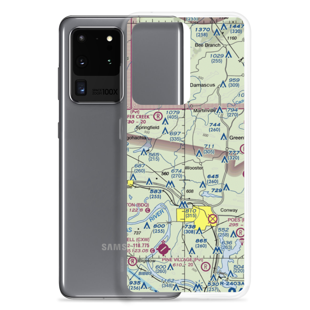 Chael Airport (AR97) VFR Sectional Samsung Case Samsung Galaxy S20 Ultra model shown
