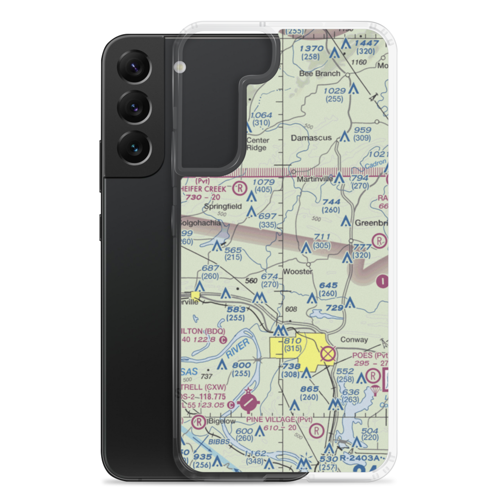 Chael Airport (AR97) VFR Sectional Samsung Case Samsung Galaxy S22 Plus model shown