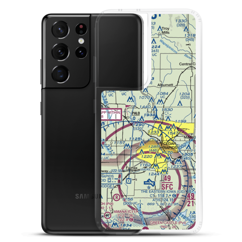 Chain Lakes Airpark (89IA) VFR Sectional Samsung Case Samsung Galaxy S21 Ultra model shown