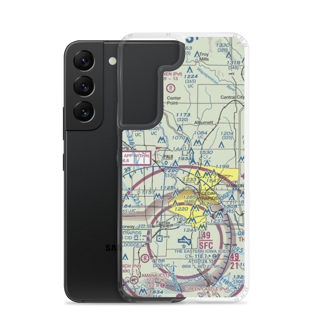 Chain Lakes Airpark (89IA) VFR Sectional Samsung Case Samsung Galaxy S22 model shown