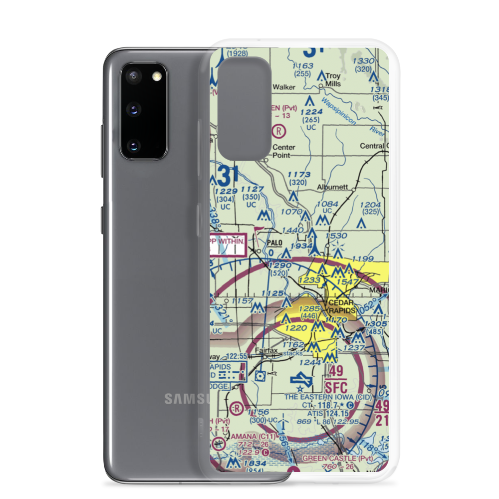 Chain Lakes Airpark (89IA) VFR Sectional Samsung Case Samsung Galaxy S20 model shown