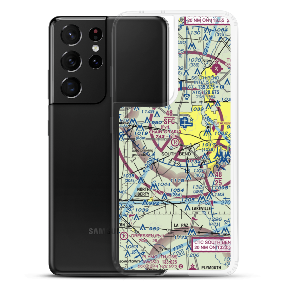 Chain-O-Lakes Airport (3IN7) VFR Sectional Samsung Case Samsung Galaxy S21 Ultra model shown