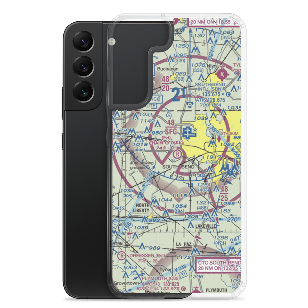 Chain-O-Lakes Airport (3IN7) VFR Sectional Samsung Case Samsung Galaxy S22 Plus model shown