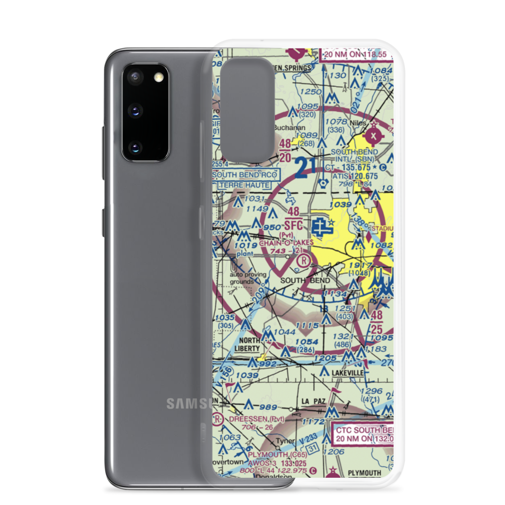 Chain-O-Lakes Airport (3IN7) VFR Sectional Samsung Case Samsung Galaxy S20 model shown
