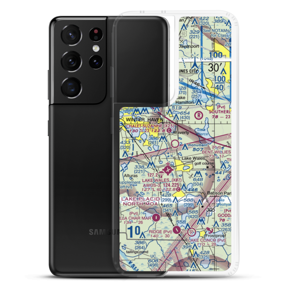 Chalet Suzanne Air Strip (X25) VFR Sectional Samsung Case Samsung Galaxy S21 Ultra model shown