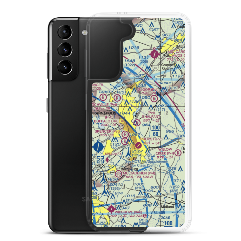Chalfant Airport (NC77) VFR Sectional Samsung Case Samsung Galaxy S21 Plus model shown