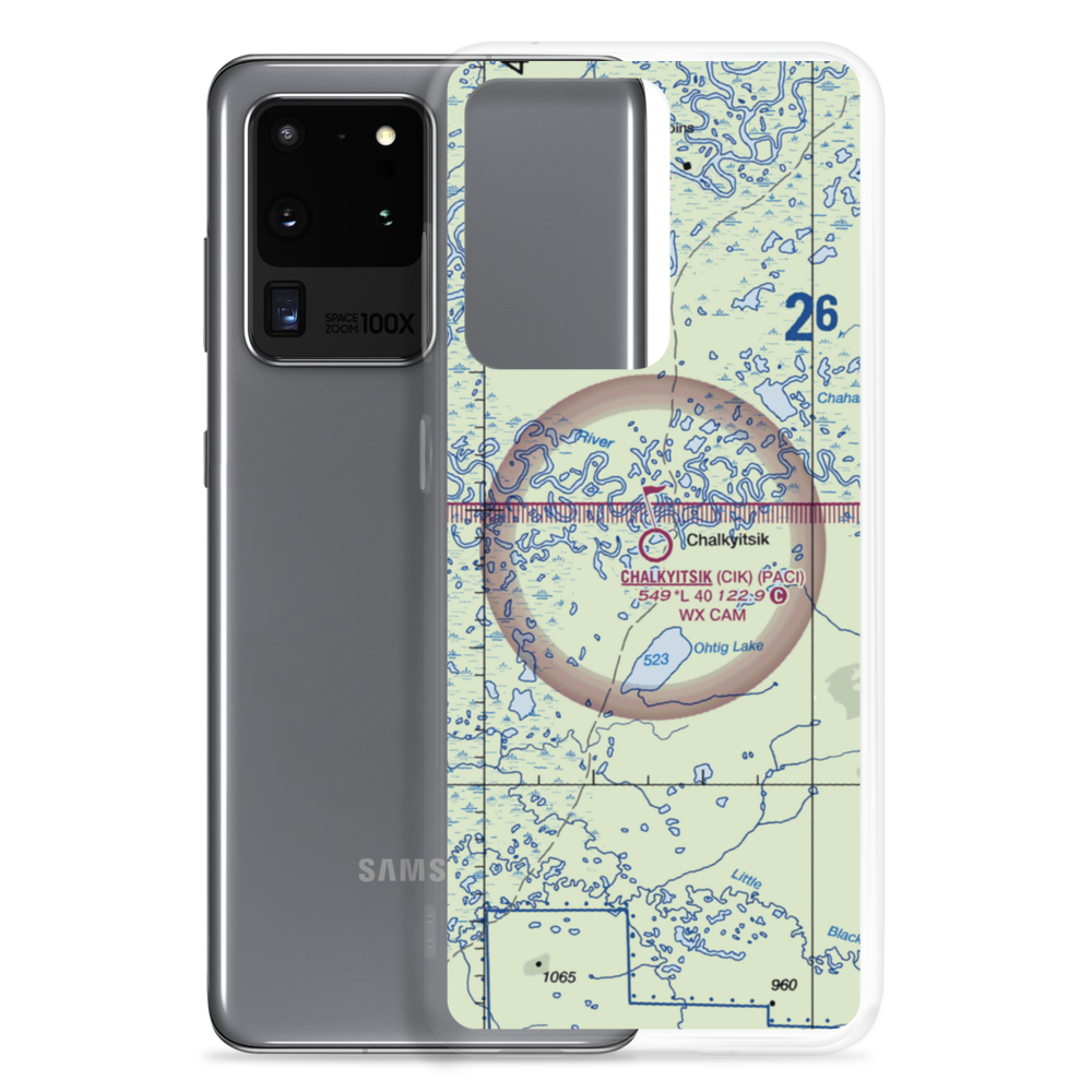 Chalkyitsik Airport (CIK) VFR Sectional Samsung Case Samsung Galaxy S20 Ultra model shown
