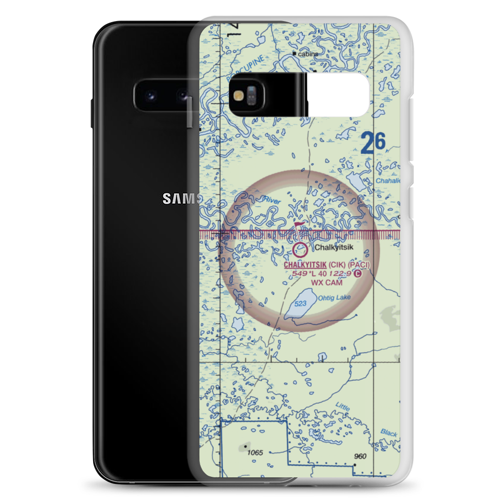 Chalkyitsik Airport (CIK) VFR Sectional Samsung Case Samsung Galaxy S10+ model shown