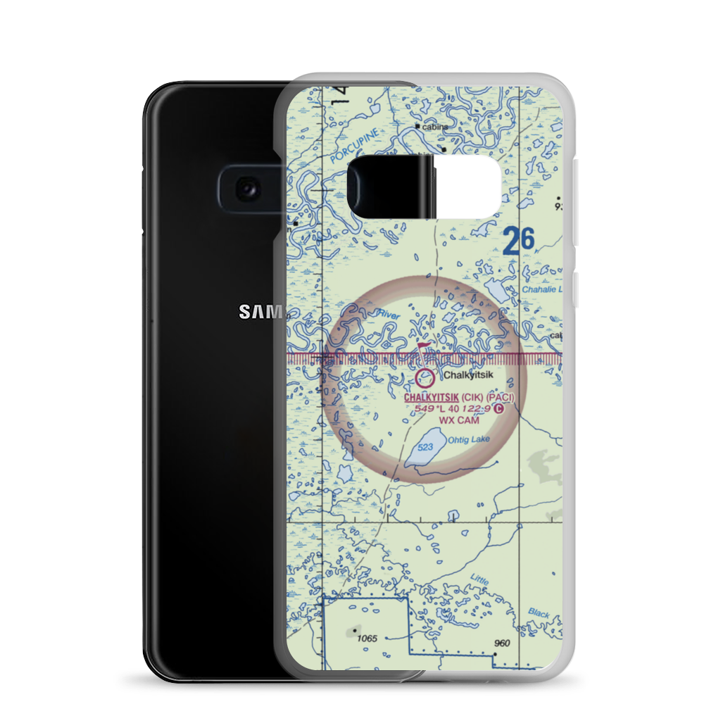 Chalkyitsik Airport (CIK) VFR Sectional Samsung Case Samsung Galaxy S10e model shown
