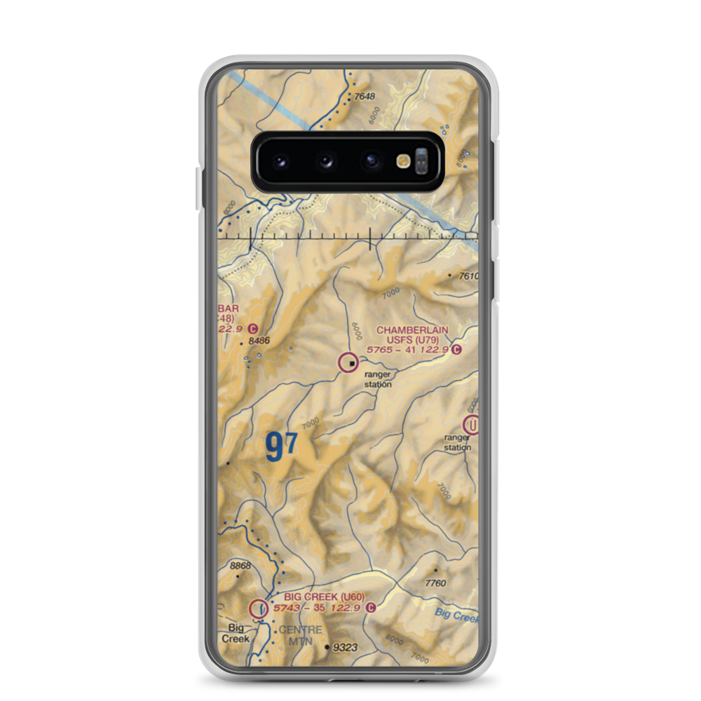 Chamberlain USFS Airport (U79) VFR Sectional Samsung Case Samsung Galaxy S10 model shown